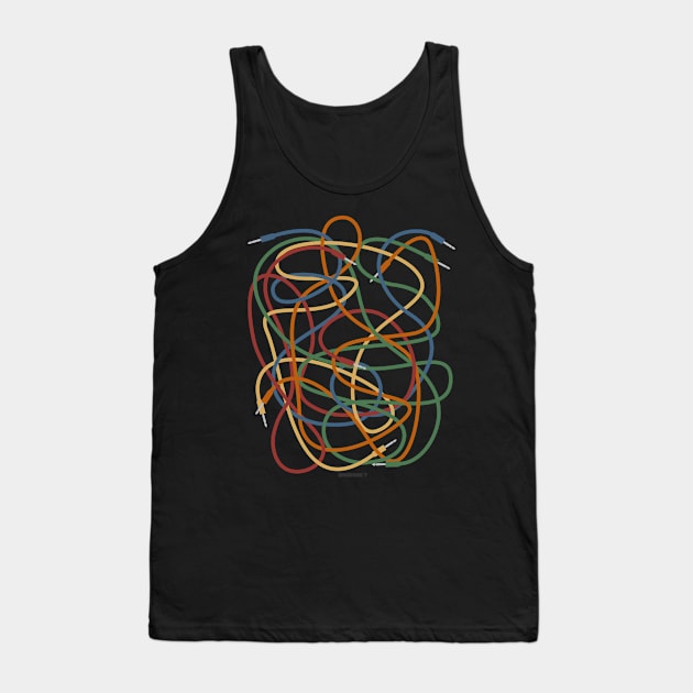 Modular synthesizer patch cables for electronic musician Tank Top by Mewzeek_T